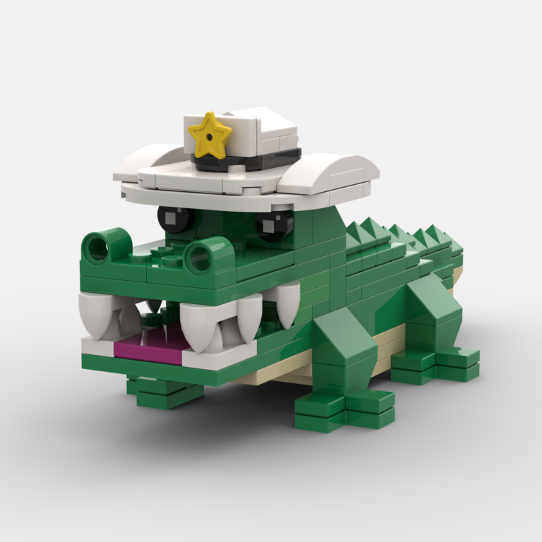 Brick County Gator collectible brick built souvenir model front view